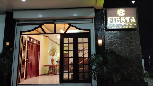 A hotel entrance with a sign reading "Fiesta Hotel Function Hall." - Fiesta Ballroom Hotel (Legazpi)