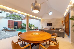 Dining - Modern Clean 2BR Seminyak \ Pvt. Pool + Rooftop (Badung)