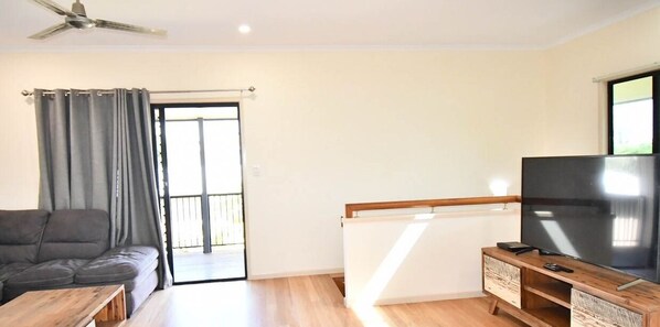 Smart TV, DVD player, foosball