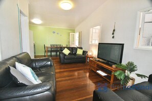 TV, DVD player, books