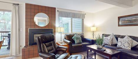 TV, fireplace, DVD player
