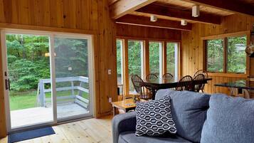 Smart TV, table football, books, music library