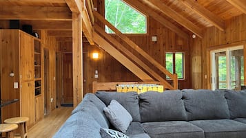 Smart TV, table football, books, music library