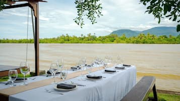 Espace banquet en plein air
