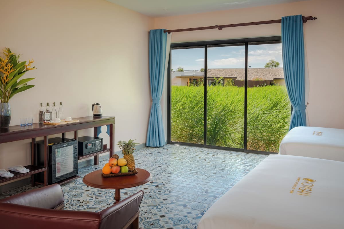 Phòng 2 giường đơn Executive (TREUY KOH SUITE) | Bộ trải giường bằng vải cotton Ai Cập, bộ đồ giường cao cấp