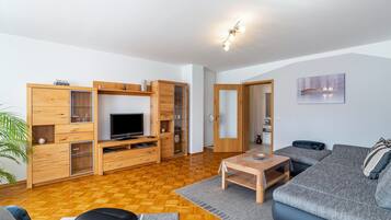 TV, DVD player, stereo