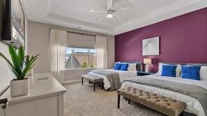 4 bedrooms, iron/ironing board, travel cot, WiFi