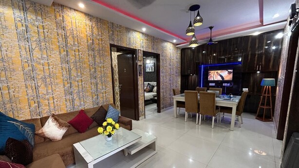 Apartment, 3 Bedrooms, Accessible, Smoking | Living room - Entire 3bhk Luxury Flat in Zirakpur-panchkula-chandigarh-mohali, Punjab, India (Dera Bassi)