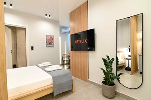 1 室のベッドルーム、アイロン / アイロン台、WiFi、ベッドシーツ