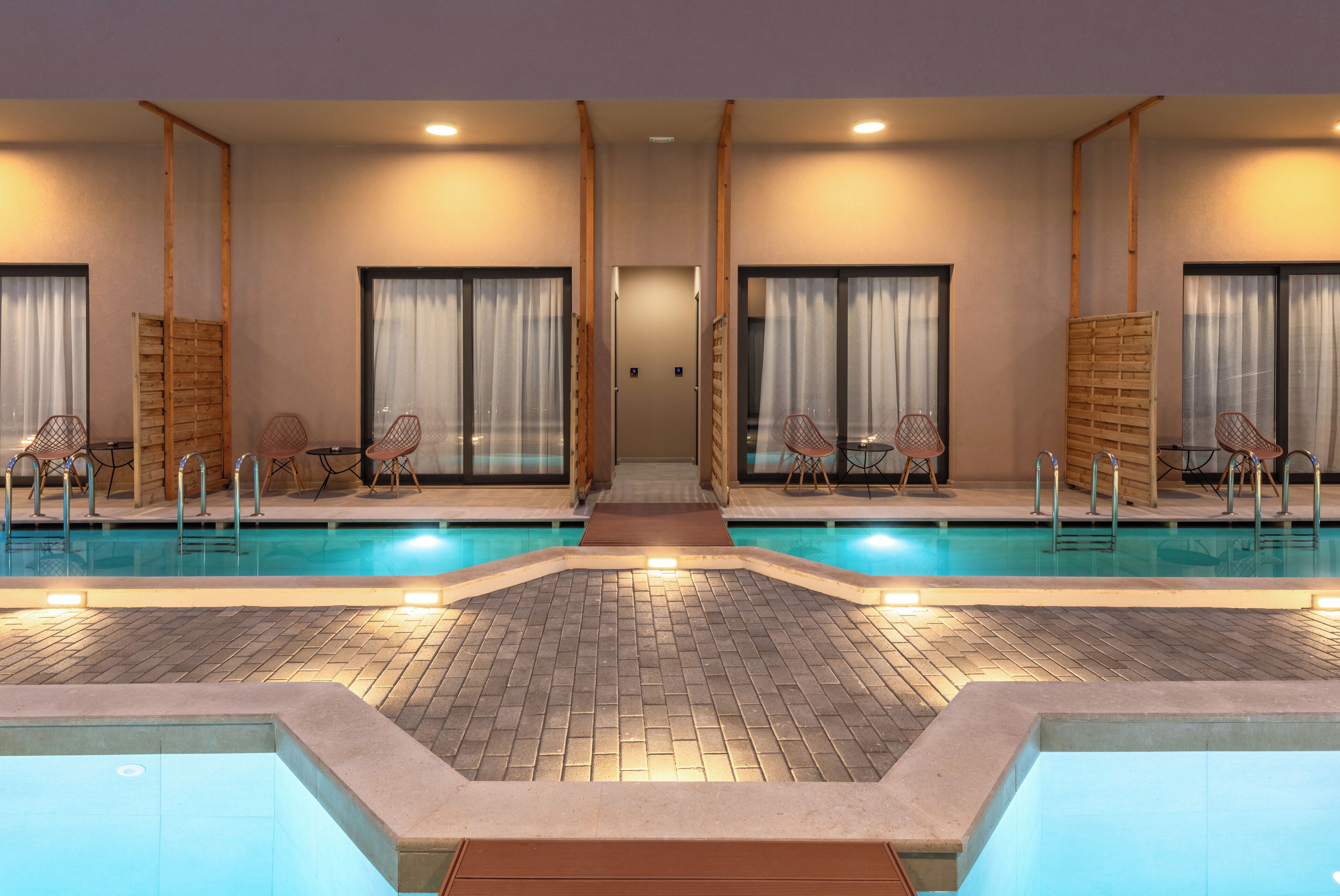 Superior Double Room, Sharing Pool | In-room safe, desk, laptop workspace, blackout drapes