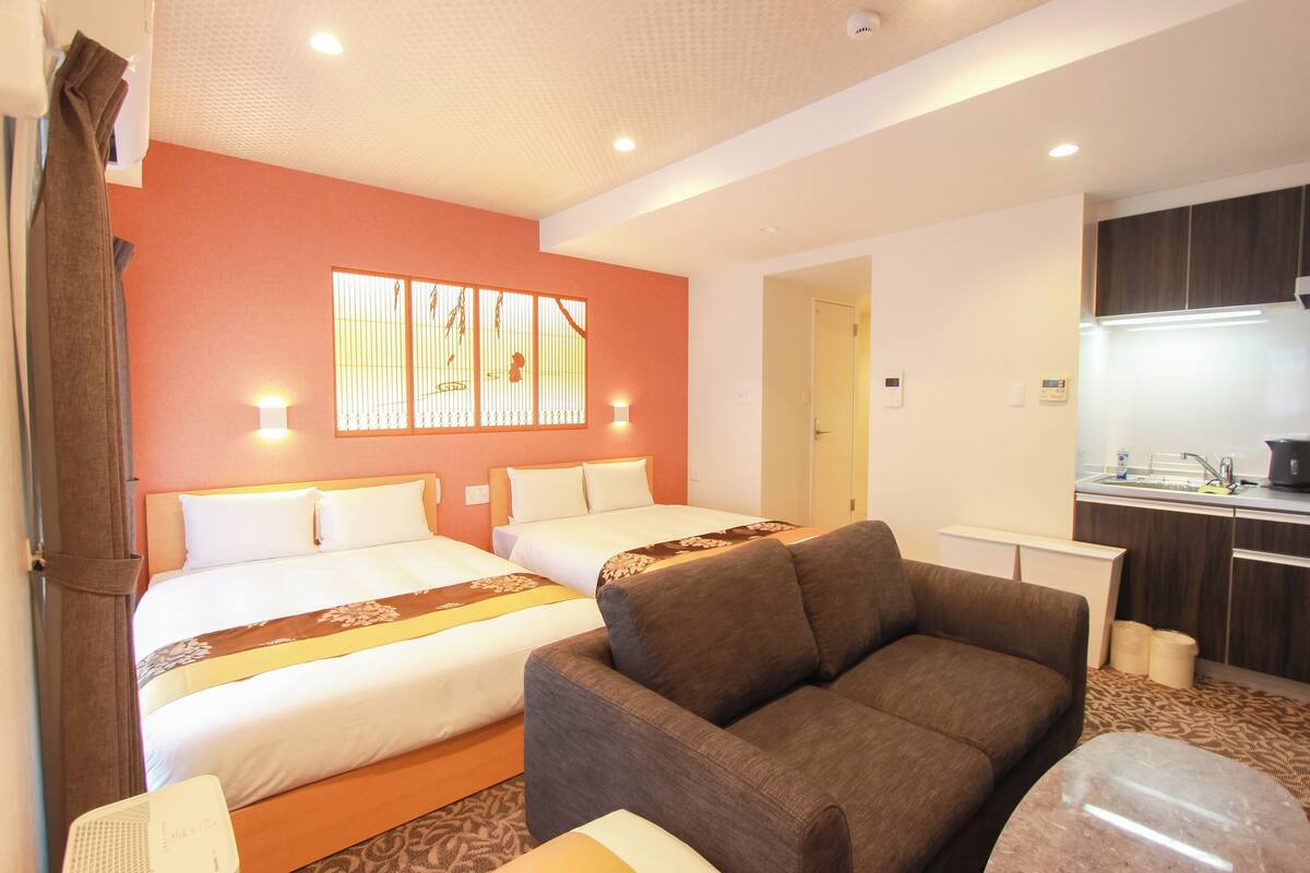 Estúdio família | 1 quarto, Wi-Fi de cortesia, roupa de cama