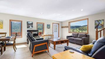 TV, fireplace, offices