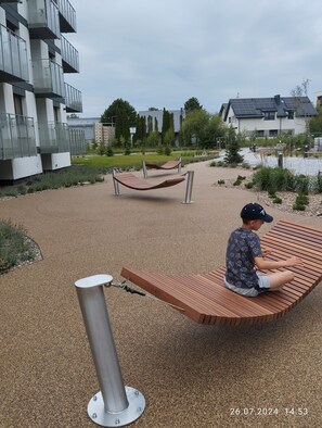 Terrace/patio - Kotwica Bałtyku - Wygodny apartament w nadmorskim kurorcie uzdrowiskowym. (Kolobrzeg)
