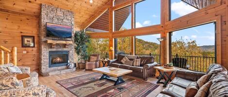 Télévision, cheminée