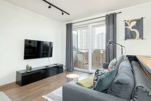 Charming Apartment in Katowice | Balcony and Private Parking