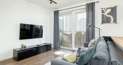 Charming Apartment in Katowice | Balcony and Private Parking