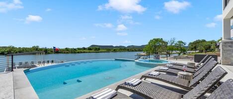 Outdoor pool, a heated pool