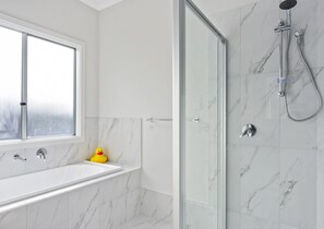 Shower, hair dryer