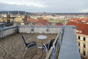 Quarto casal ou duplo standard, terraço, vista para a cidade | Terraço/pátio