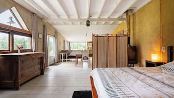 1 chambre, fer et planche Ă repasser, draps fournis