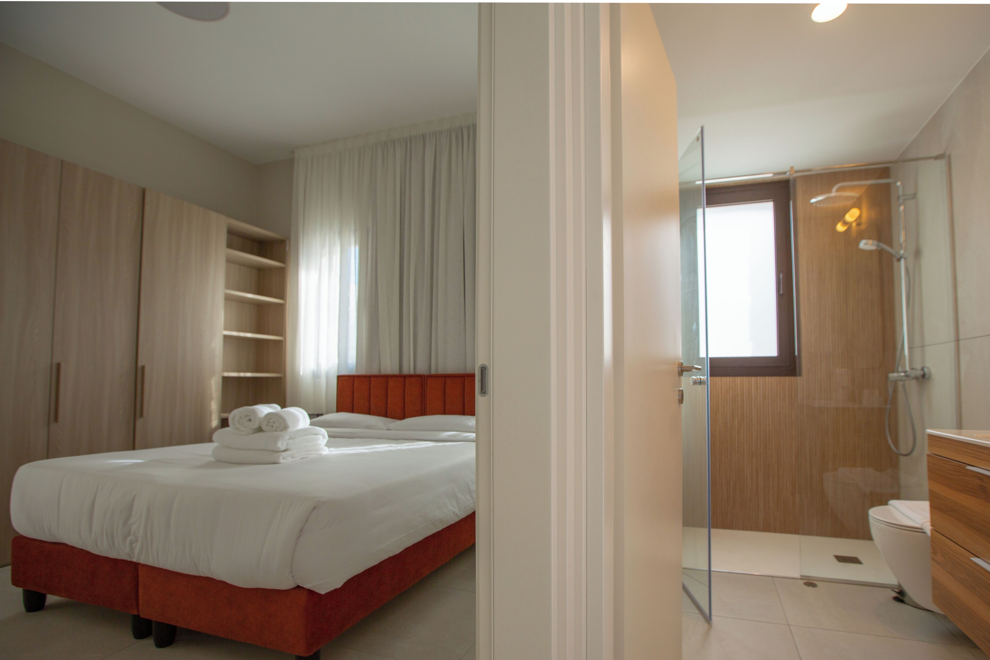 Shower, eco-friendly toiletries, hair dryer, slippers