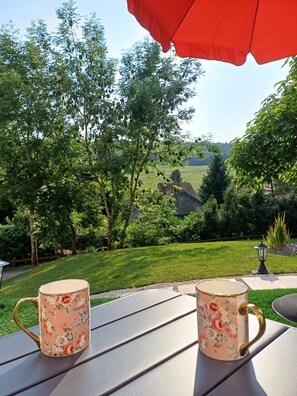 Terrace/patio - NEW! Nature Apartment with large Terrace + Spa / Pool access (Bligny-sur-Ouche)