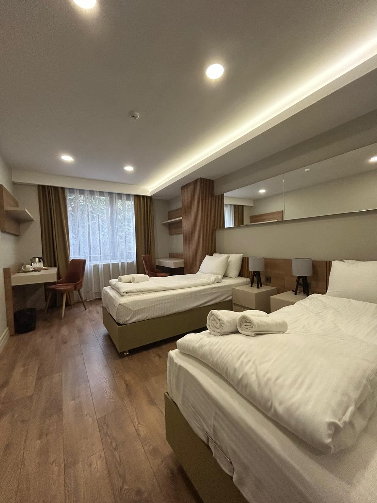 Standard Twin Room, Women only, Sea View | Desk, laptop workspace, free WiFi, bed sheets