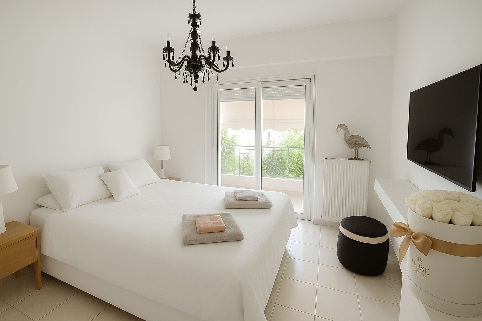 1 sovrum, skrivbord, strykjärn/strykbräda och gratis wi-fi