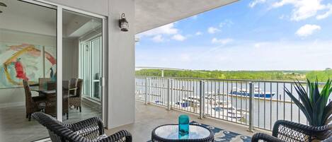 Condo, Multiple Beds (The Wharf 403) | Outdoor dining
