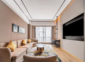 Deluxe suite, 1 kingsize bed | Woonruimte