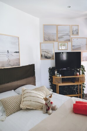 1 غرفة نوم وملاءات أسرّة