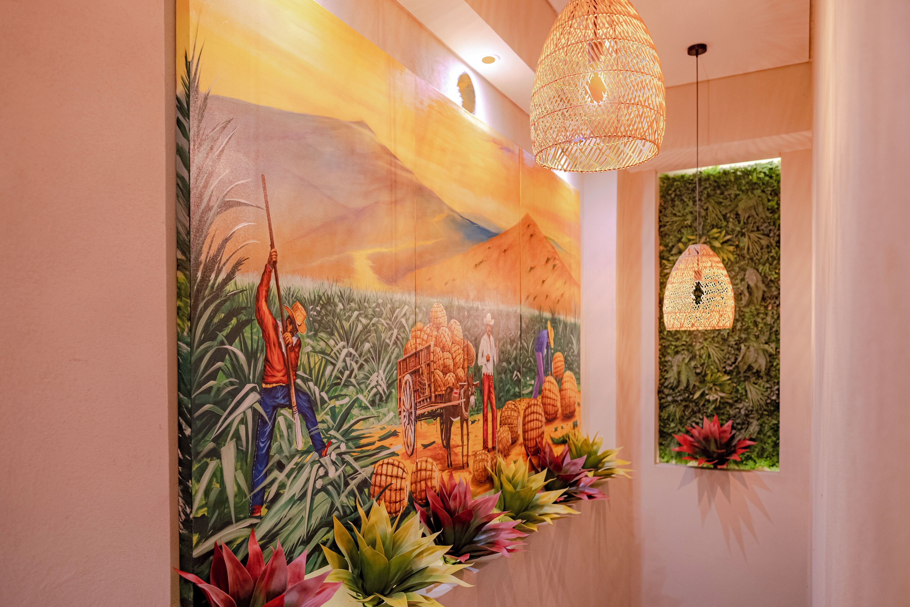 Outdoor banquet area