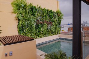 숙박 시설에서 보는 시내 전망