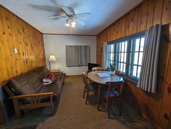 TV, ping pong, books