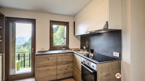 Fridge, oven, stovetop, dishwasher