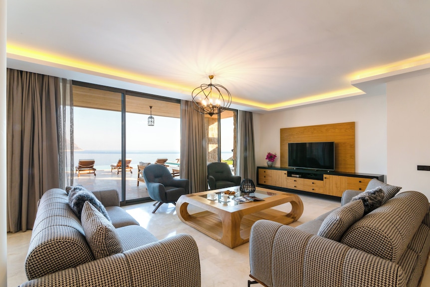 Seaside And Private Beach Villa For 12 People - Kalkan