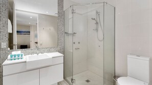 Shower, hair dryer
