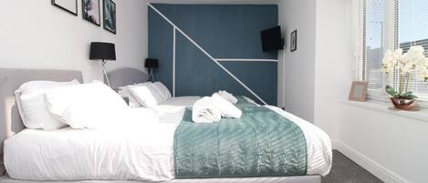 Huoneisto | 5 makuuhuonetta, ilmainen Wi-Fi, vuodevaatteet