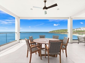 Outdoor dining - Indigo Oceanfront Condo Middle Floor - Unit 2, Indigo Oceanview Terrace 2 (Sint Maarten)