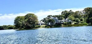 Exterior - Sunset Point - Spacious 4-BR Long Pond House w/ private swimmable beach & AC (Yarmouth)