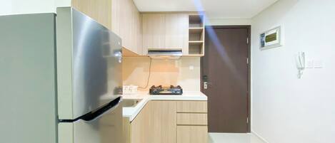 Studio | Bếp riêng | Tủ lạnh, bếp nấu, nồi cơm