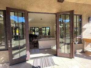 Property grounds - Mediterranean  Lovely Courtyard & Pool. 5-bedroom home in Sunny Carmel Valley (Carmel Valley)