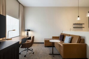 Studio, 1 King Bed with Sofa bed (Mobility Accessible, Roll-In Shower) | Living area | 47-inch Smart TV with digital channels, Netflix, Hulu - Residence Inn by Marriott Mechanicsburg (Enola)