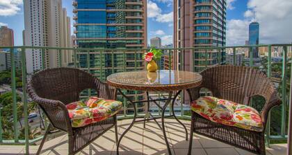 Cozy two bedroom, sleeps 6. Wifi, full kitchen, balcony, and pool.