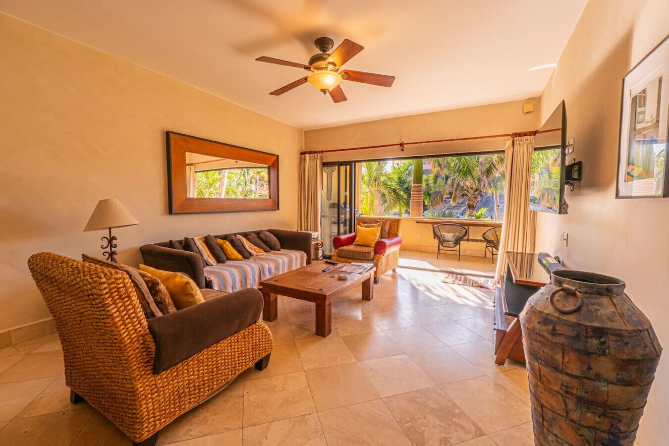 Smart TV, ping pong, books, music library