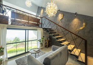 Sky View Cabin | Woonruimte