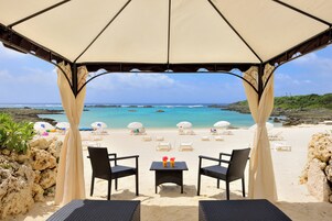 Beach nearby, white sand