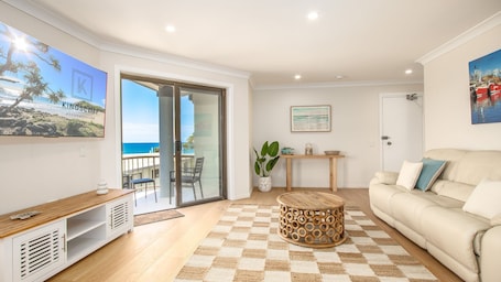 Living area. Shoreline Holiday Apartment - Beachfront retreat at Hastings Point with ocean views