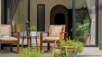 Deluxe Room, Balcony, River View | Terrace/patio