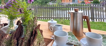 Fewo Bachperle mit Terrasse im Alpenlandhaus zentral und gleichzeitig naturnah gelegen